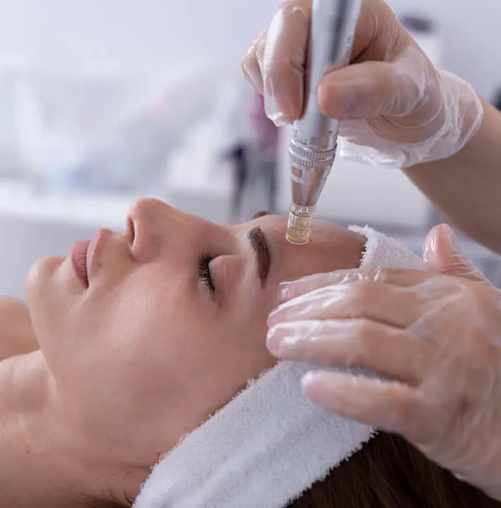 Woman receiving a skin rejuvenation procedure